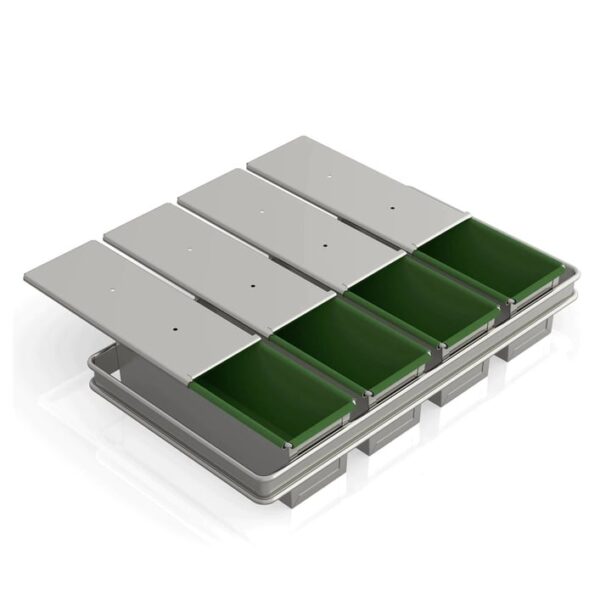 10x10x30 см Набор тостовых противень с покрытием (4 штуки)