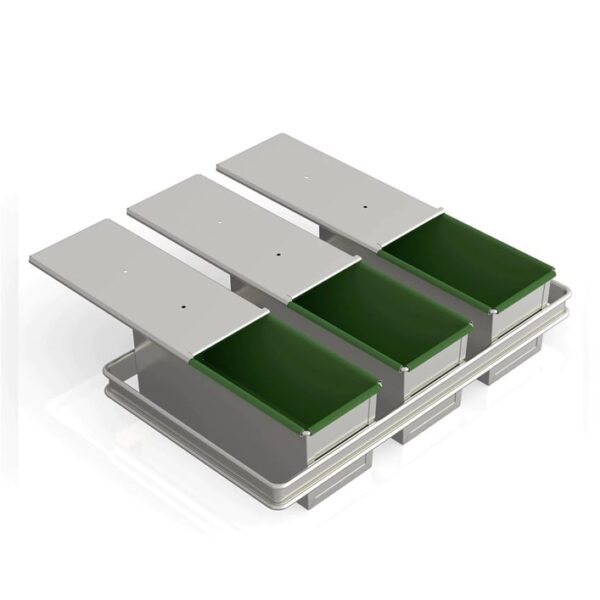 12,5x13x32 см Набор тостовых противень с покрытием (3 штуки)