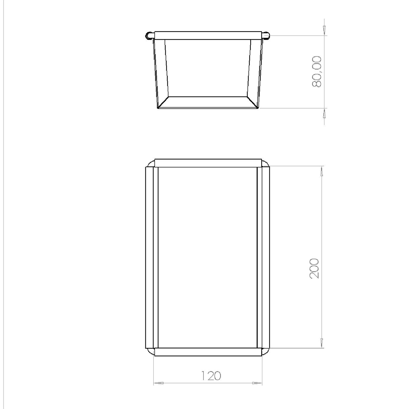 12x8x20 см Тостерная противень с покрытием — изображение 4
