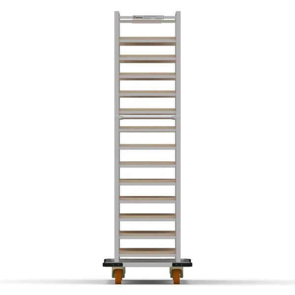 Нержавеющая тележка для деревянных противней 40×120 см