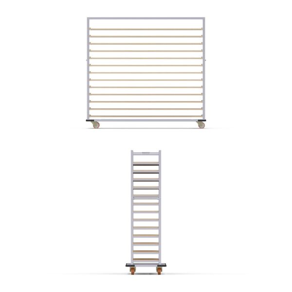 Комплектная тележка для деревянных противней 40×120 см