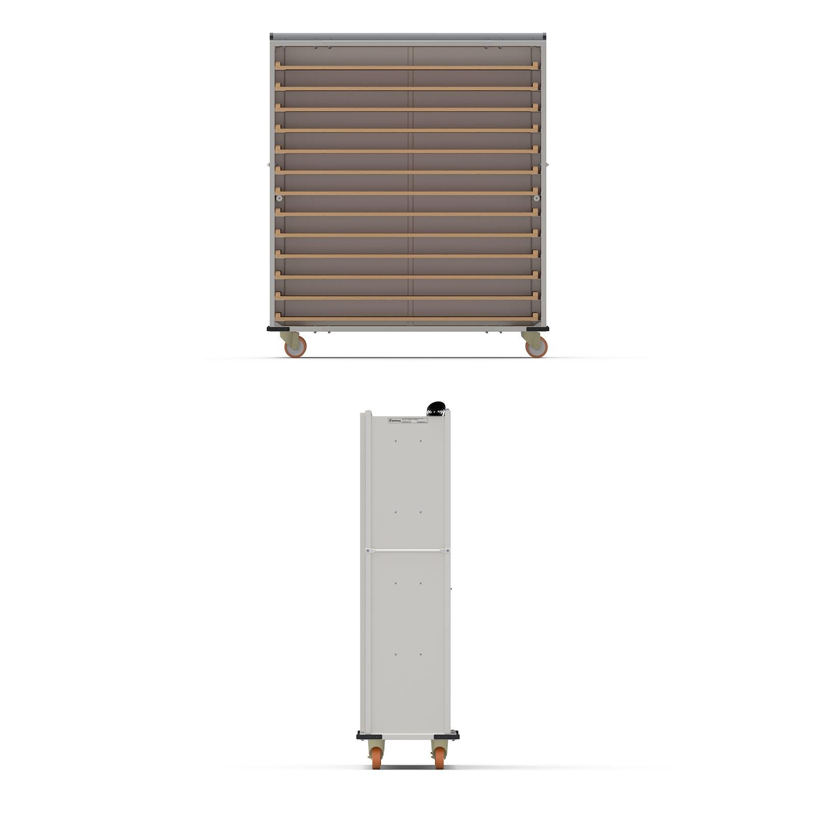 Нержавеющая тележка для деревянных противней закрытого типа 40×150 см (İnoks) — изображение 2