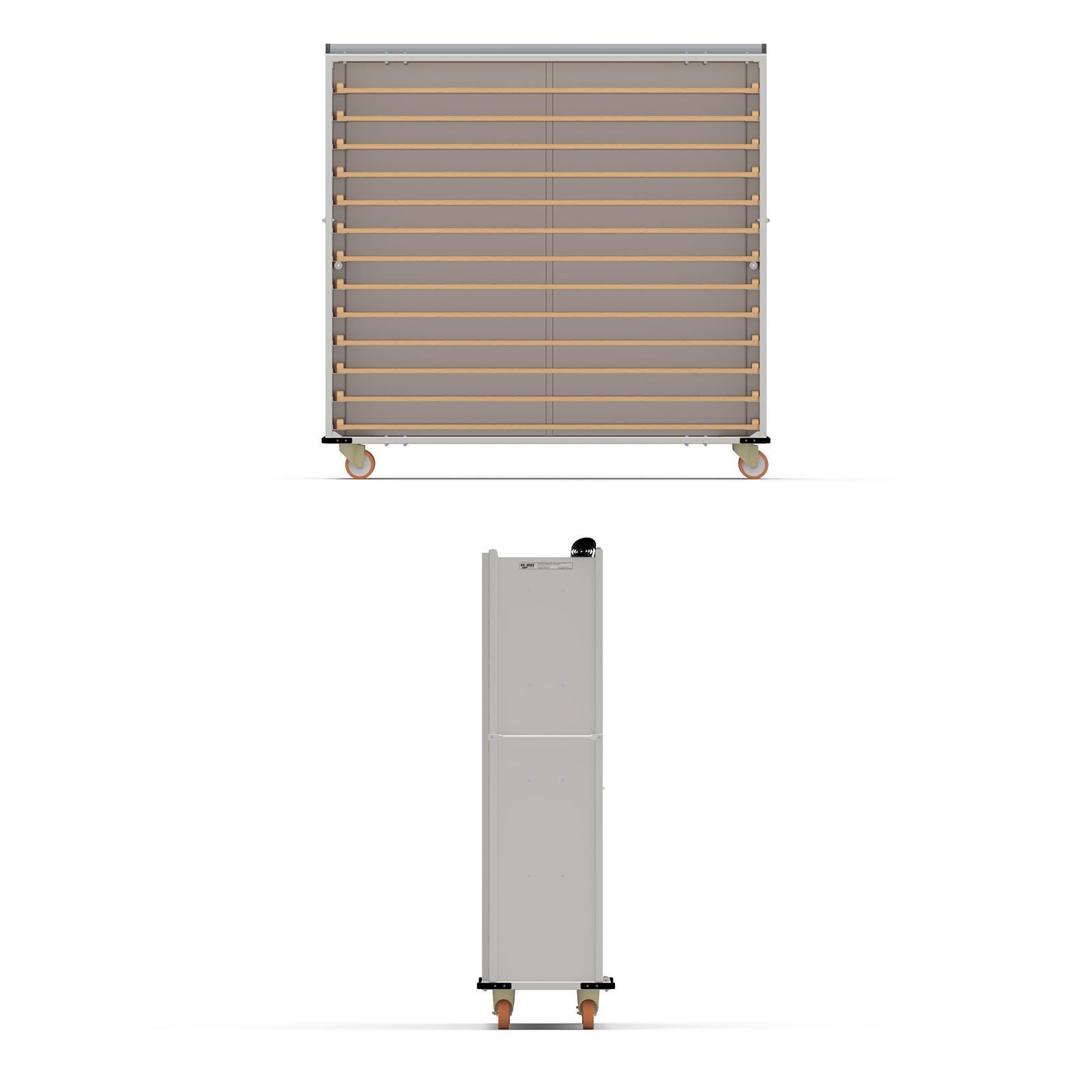 Нержавеющая тележка для деревянных противней закрытого типа 40×180 см — изображение 2