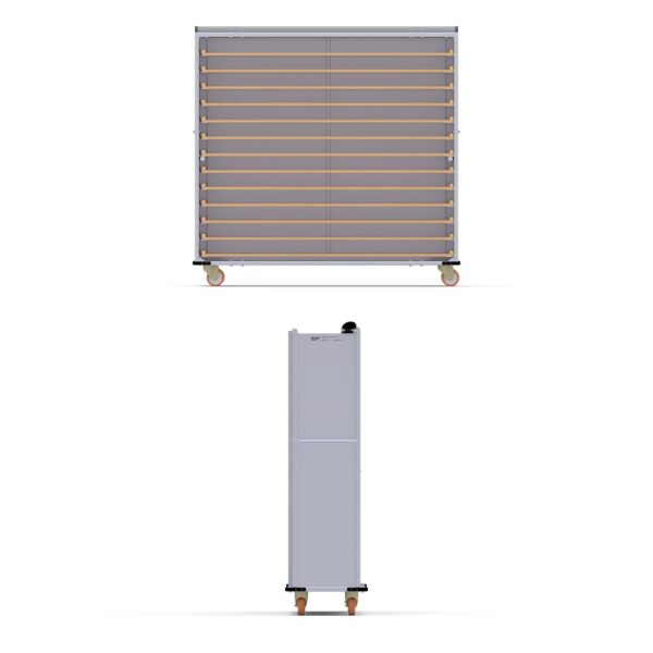 Тележка для деревянных противней закрытого типа 40×180 см
