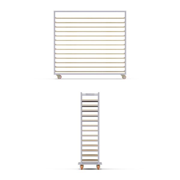 Тележка для деревянных противней 40×180 см