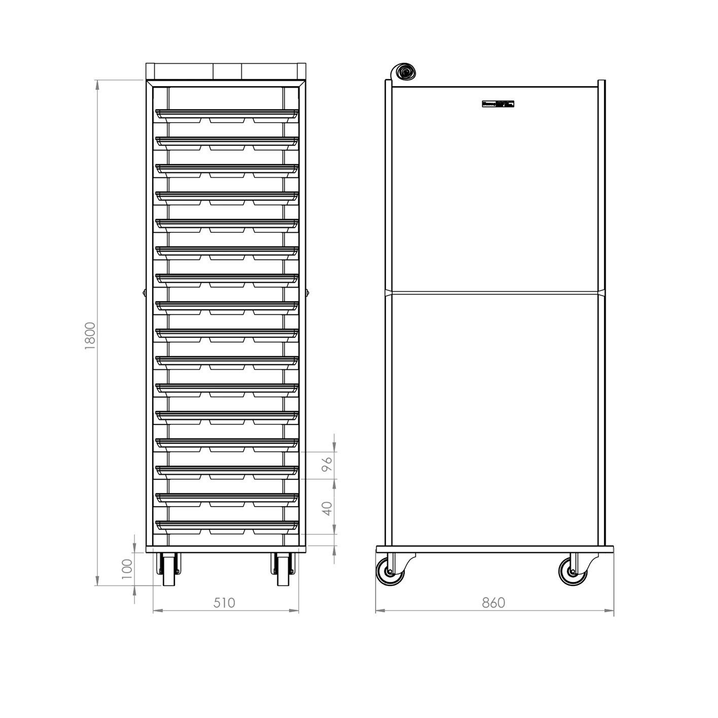 Тележка для жарки 49x74 см (нержавеющая сталь) — изображение 3