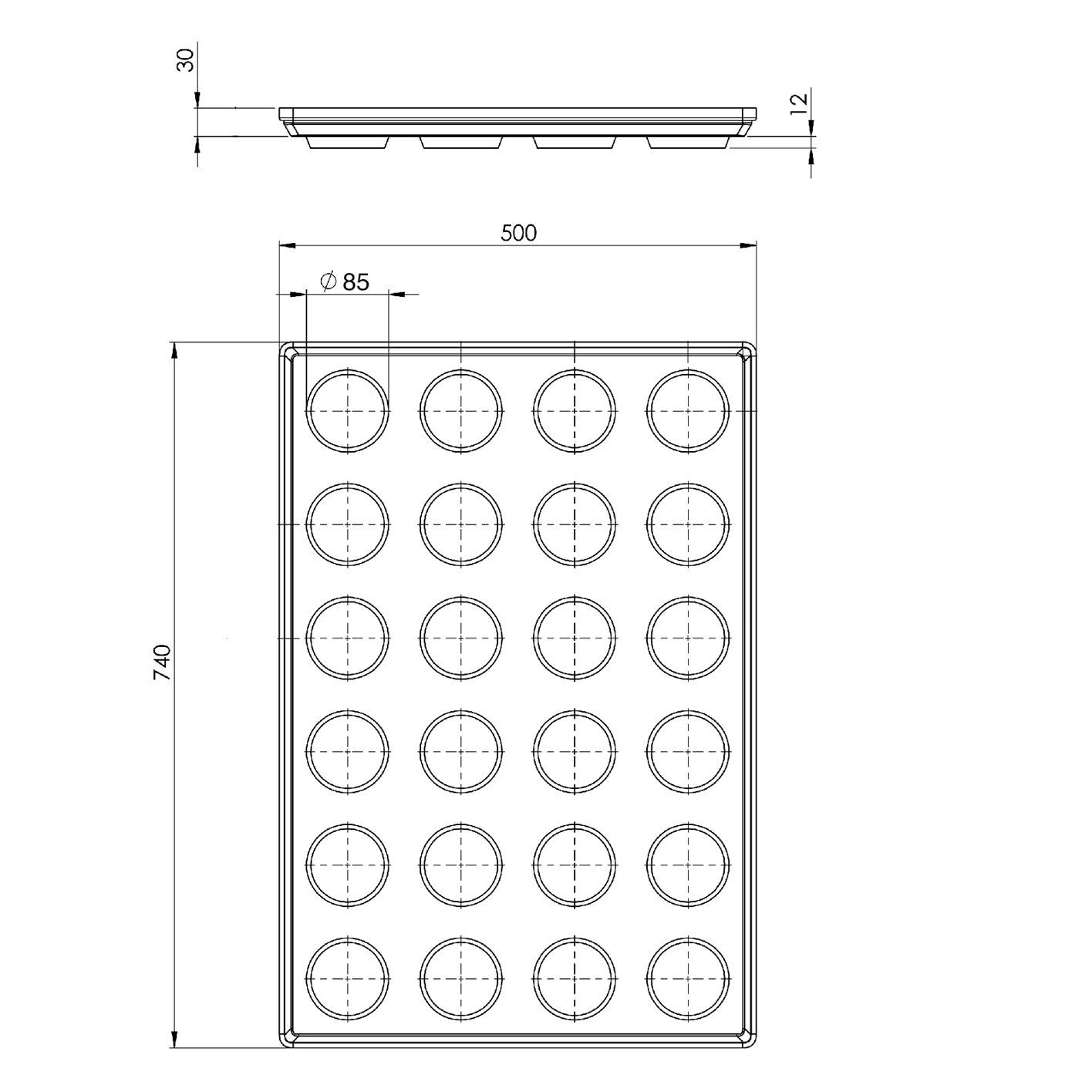 Противень для ролл-капусты 50x74 см из Alusi — изображение 3