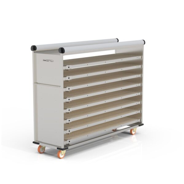 Нержавеющая тележка для паллет закрытого типа 58×220 см