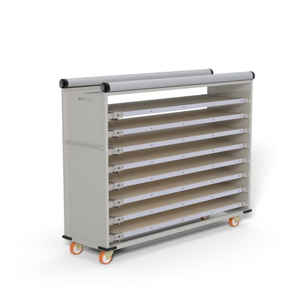 Нержавеющая тележка для паллет закрытого типа 58×240 см