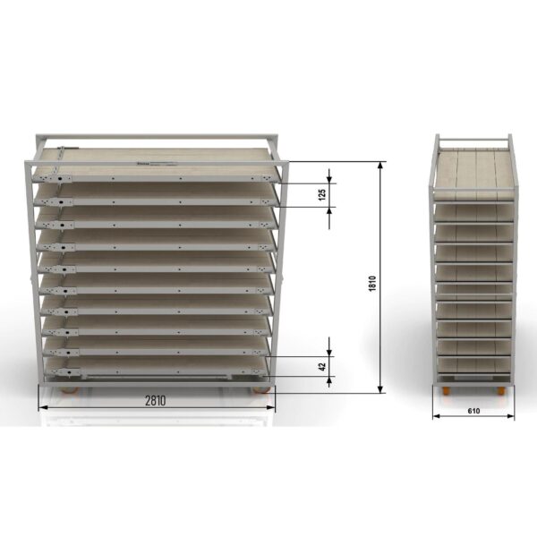 Тележка для паллет 58×280 см.