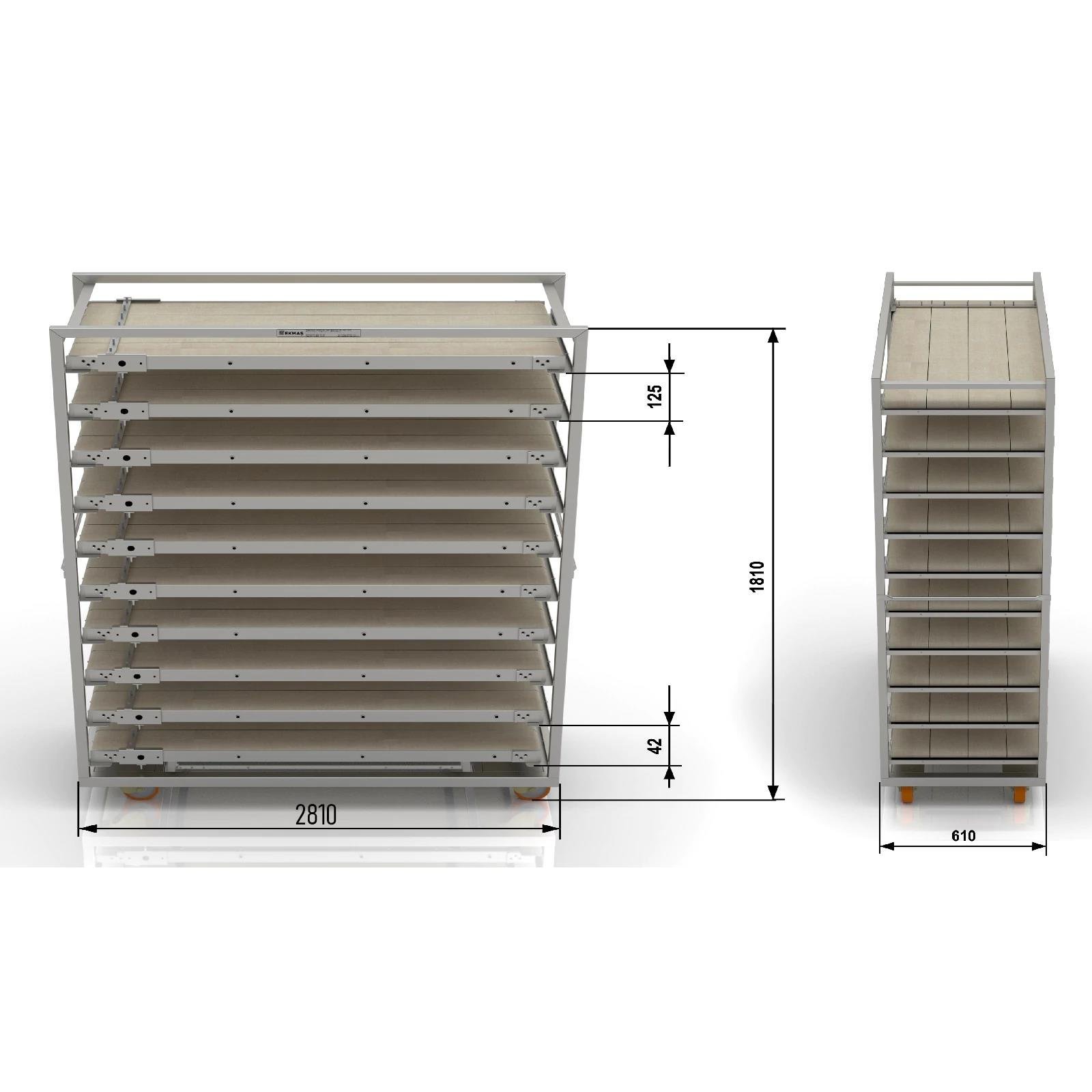 Нержавеющая тележка для паллет 58×280 см — изображение 4