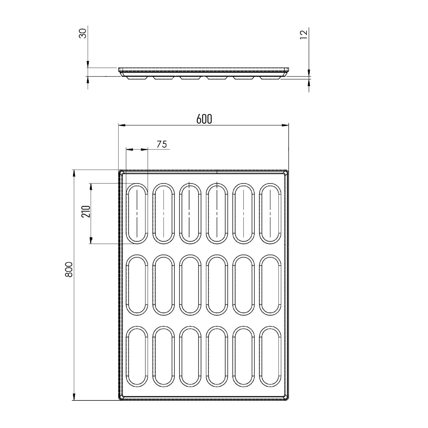 60x80 см Большая Алюминиевая Противень для сэндвичей с покрытием (Alusi металл) — изображение 3