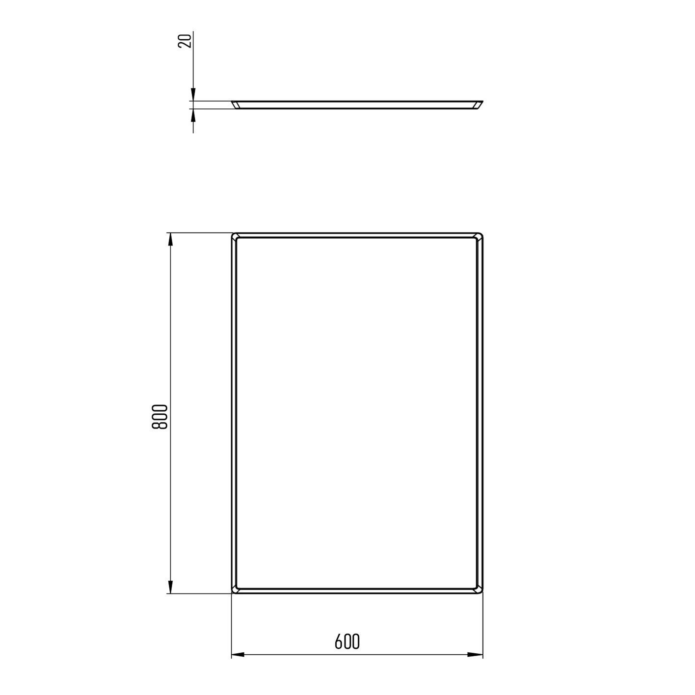Плоская итальянская форма 80×60 см с антипригарным покрытием — изображение 3