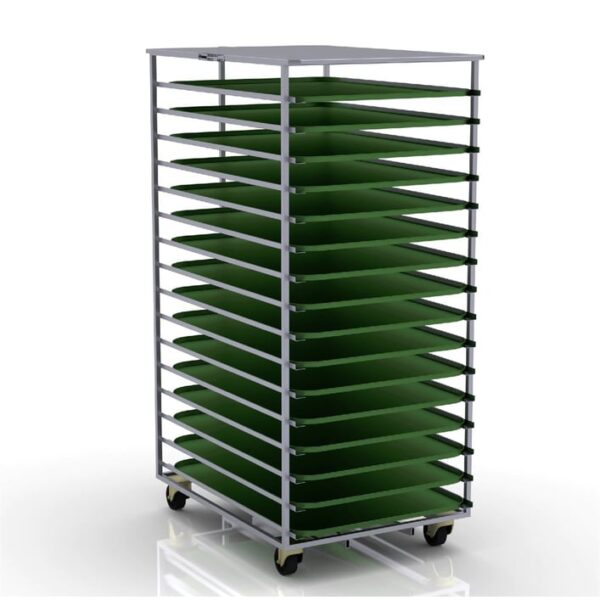 Тележка для жарки 80×100 см для вращающейся печи (нержавеющая сталь)