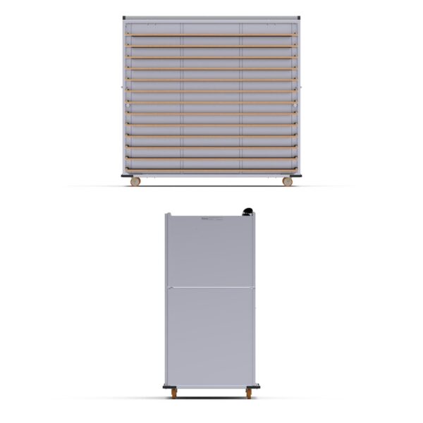 Нержавеющая тележка для деревянных противней закрытого типа 80×120 см