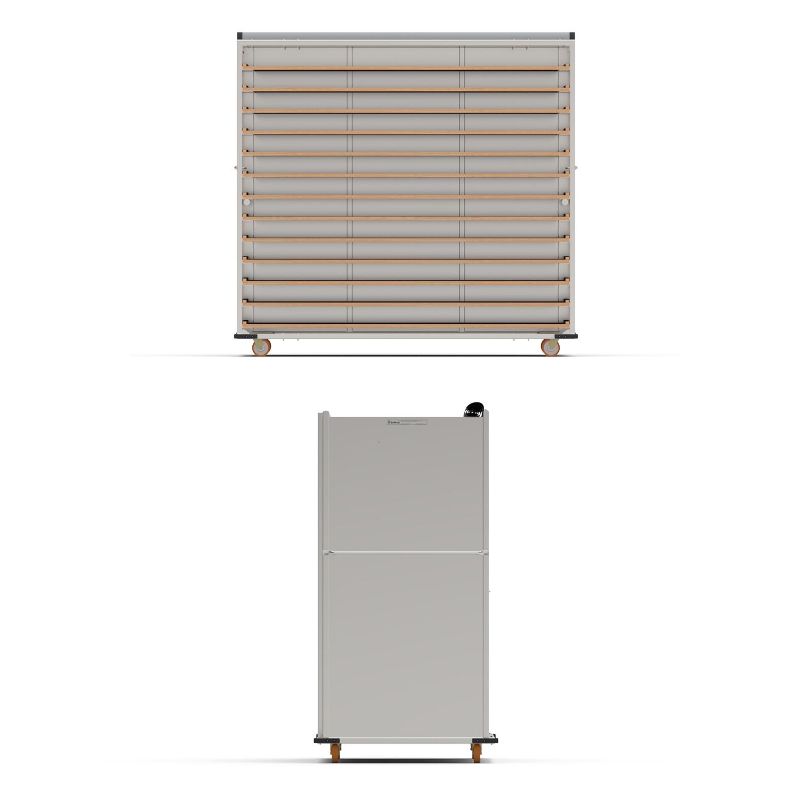 Нержавеющая тележка для деревянных противней закрытого типа 80×120 см — изображение 2