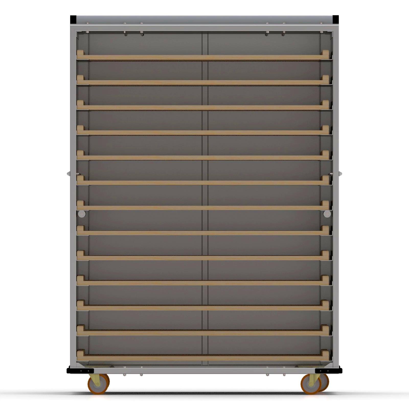 Нержавеющая тележка для деревянных противней закрытого типа 80×120 см — изображение 5