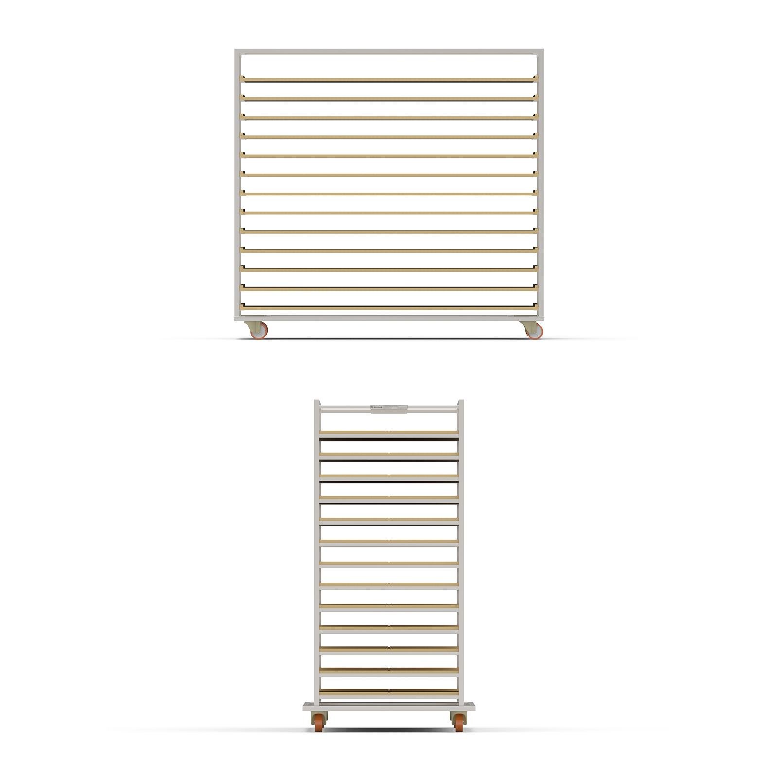 Нержавеющая тележка для деревянных противней 80×120 см — изображение 4