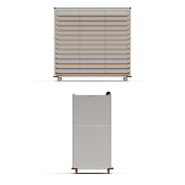 Нержавеющая тележка для деревянных противней закрытого типа 80×150 см