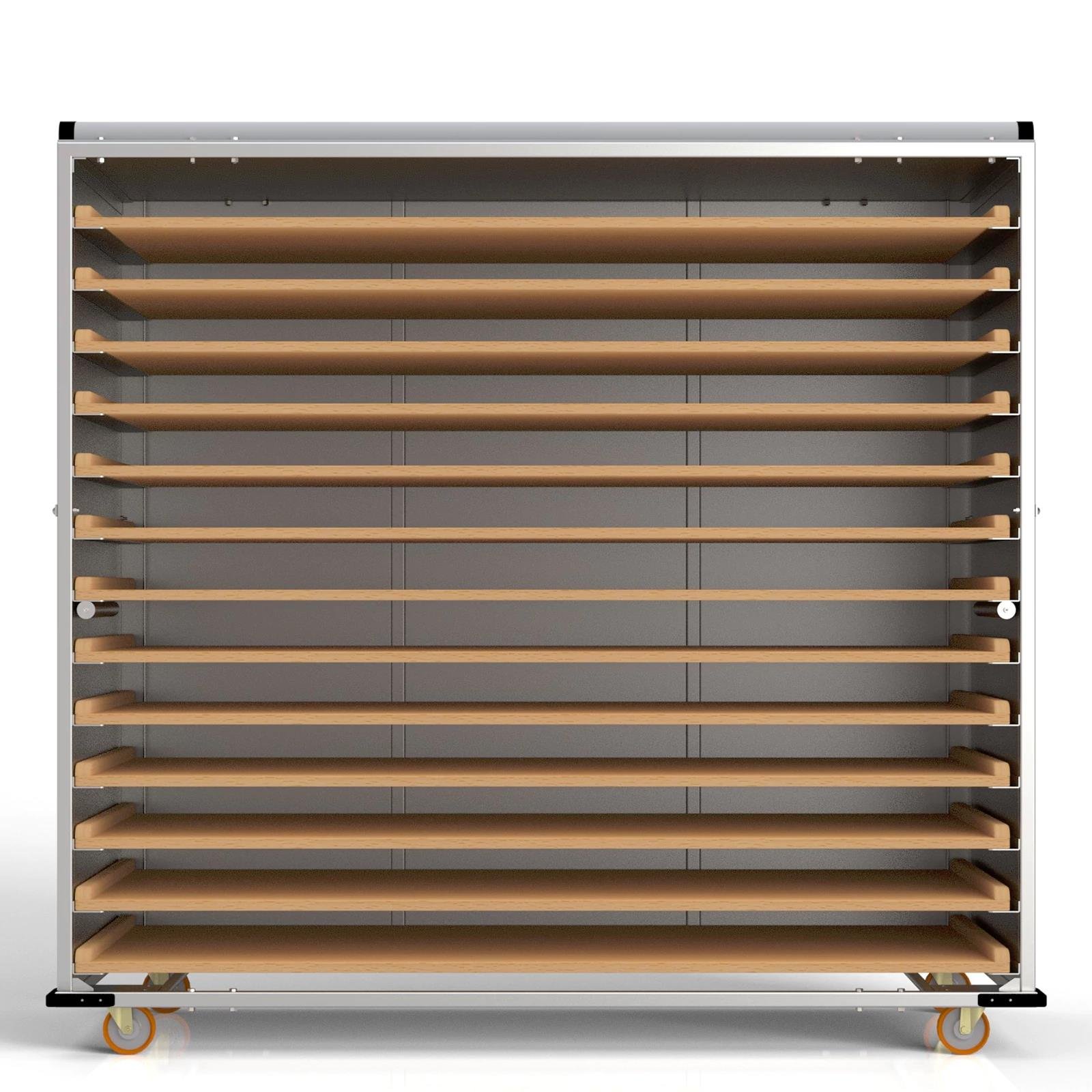 Нержавеющая тележка для деревянных противней закрытого типа 80×150 см — изображение 3