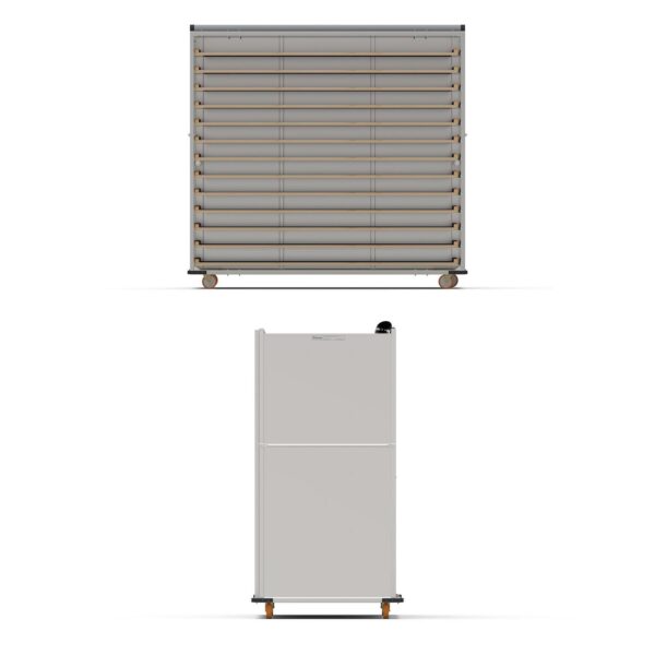 Нержавеющая тележка для деревянных противней закрытого типа 80×180 см