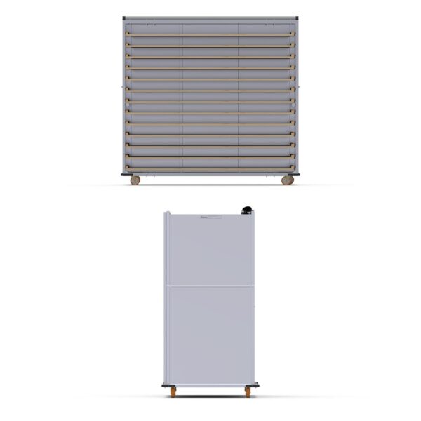 Нержавеющая тележка для деревянных противней закрытого типа 80×180 см